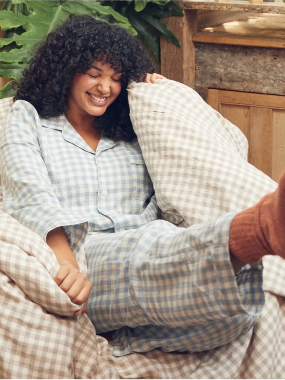 Piglet in Bed Linen Pajama Pants